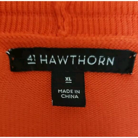 Womens 41 Hawthorn Orange Open Front Spring & Summer Soft Knit Cardigan. XL - Picture 5 of 8